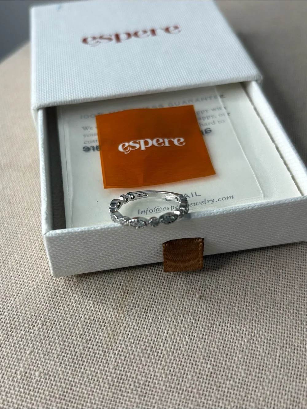 Espere Silver Pavé Diamond Eternity Ring - Silver
